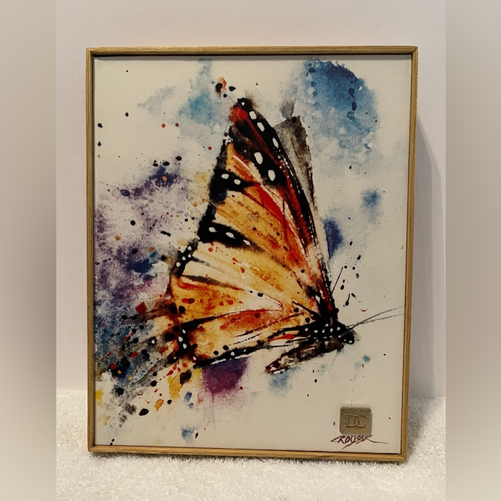 Dean Crouser (DC) painting of a butterfly.   (Signed with his insignia).